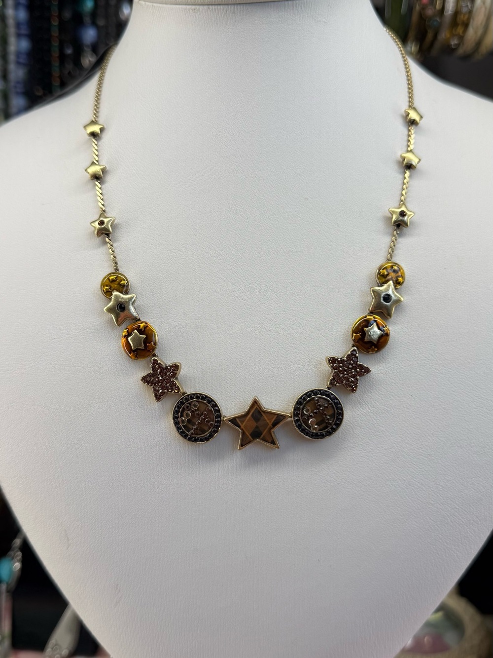 New Celestial Star Mix Gold-Tone Necklace